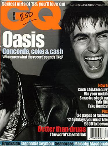 Oasis GQ Magazine - February 1998 UK magazine (296868)